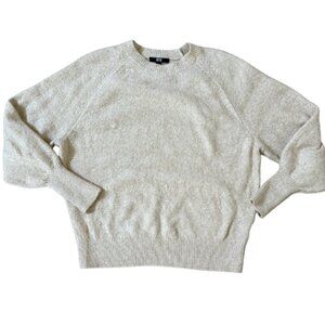 Uniqlo Cream Knit Sweater – Size L Minimalist Cozy Essential